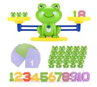 Jouet Mathématique Montessori,Apprentissage Math de Balance Jeu Grenouille Bloc et Cartes de Numérique,Grenouille Jouet éducatif pour les mathématiques,Jouets Jeux Mathématiques Cadeau de pour Enfants