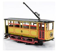 Jouet mecanique reedition ancien en métal fer blanc Paya Tramway Jaune