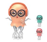 Jouet Méduse Dansante pour Détente Interactive, Jouete Méduses Dansant Électrique pour Enfants Et Adultes, Jouet Bébé Méduses Dansante Magique avec Lumière LED Et Musique Yellow