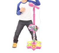 Jouet Microphone - Kit Karaoké sans Fil avec Lumières Colorées - Machine Karaoké avec Support - pour Filles Garçons Anniversaire Spectacle Scène Maison Jeu Imagination