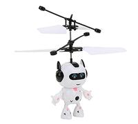 Jouet Mignon d'avion de Suspension de Robot D'induction de Main pour des Enfants, Robot D'induction de Charge D'USB pour des Enfants (Blanc)