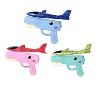 Jouet Mignon De Lanceur d'avion Dinosaure, avec Un Design Aérodynamique, Vert/Rose/Bleu, Avion Planeur en Mousse, Jouet De Catapulte Volante en Plein Air, Motifs Colorés, pour