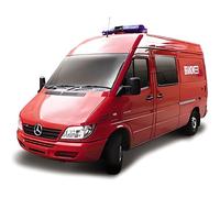 Jouet miniature - BURAGO - Camion Sapeurs Pompier/Police 1/43 - Rouge - Extérieur - Enfant