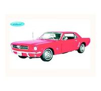 Jouet miniature - WELLY - FORD MUSTANG COUPE ROUGE 1:24 - Pour enfants de 3 ans et plus - Utilisation intérieure