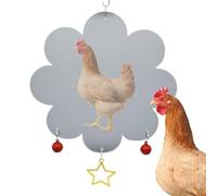 Jouet Miroir D’oiseau - Mìroir De Poulet | Jouets Dè Miŗoir Balançoire Suspendus, Jòuet Interactif D́e Dë Perroquet Avec Des Cloches | Jòuets Pour Oiseaux Sùspendus, Fournitures Ďe Poulailler Po