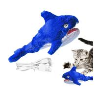Jouet Mobile pour Chien de Compagnie, Jouet électrique pour Animaux de Compagnie, Jouet électrique pour Chien et Chat, Poisson USB, Flottant, Housse en Tissu Amovible pour Chat, Jouet d'exercice pour