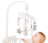 Jouet mobile pour crèche - 15,75 x 7,8 pouces Hochet de landau, mobile musical rotatif | Durable, large application, jouet pour chambre d'enfant, étoile, lapin, berceau, poussette, accessoires de