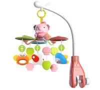 Jouet mobile pour lit de bébé, avec lumière, projecteur, Bluetooth, mobile musical rotatif avec sons de piano, contrôle du volume, minuterie et 3 options de montage, s'adapte à la plupart des berceaux