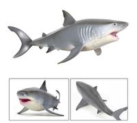 Jouet Modèle de Requin de Simulation Exquis avec Un Design détaillé et Un Savoir-Faire Peint à la Main, Augmente L'intérêt de bébé pour L'apprentissage, Cadeau éducatif Parfait pour Les (Grey)