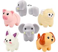 Jouet Montessori Bébé 3 Ans+-Jouet Sensoriel Animaux de la Ferme avec Tri par Couleur,Motricité Fine,Chien,Éléphant,Lapin,Cochon,Mouton-Cadeau Éducatif Enfant