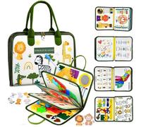 Jouet Montessori Busy Board - ZUUKO - Thème Jungle Safari - 8 en 1 - Amélioration des compétences en français