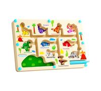 Jouet Montessori Dinosaure, Bois, Apprentissage Couleurs Compter, 23x15.5cm Taille, jeux montessori, colorino 2 ans
