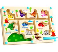 Jouet Montessori Dinosaure,Bois,Apprentissage Couleurs Compter,23x15.5cm Taille,jeux montessori,colorino 2 ans