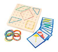 Jouet Montessori En Bois Pour Enfants, Jeu De Blocs En Forme De Clous, De Planche Géolocalisation, De Graphiques Mathématiques