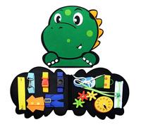 Jouet Montessori en feutre avec dinosaures pour les tout-petits, Jouet pour l'apprentissage de la motricité fine avec fermetures à glissière à partir de 3 ans - DINOBOOK