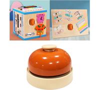 Jouet Montessori Sensory Busy Boards Accessoires Sonnette Jouet Enfant pour Améliorez La Motricité Fine De La Coordination ?il-Main des Enfants, Orange