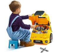 Jouet moteur VEVOR, 60 pièces, kit de réparation automobile pour enfants, avec pièces détachables, lumières & bruits, volant & klaxon, kit d'atelier de mécanique