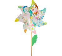 Jouet moulin à vent Graffiti coloré transparent en PVC DIY Art de la peinture pour enfants