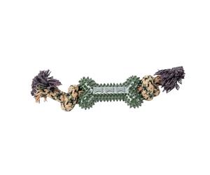 Jouet Multifonctionnel en Corde pour Chien, en Coton Solide, pour Le Nettoyage des Dents et Le Soulagement du Stress, pour Petites et Grandes Races, Camouflage, 1 Pièce (Jouet en Corde, os