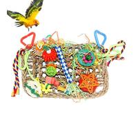 Jouet mural pour fourrage d'oiseaux - Nid de perche grimpante tissé - Jouets de fourrage pour perroquets, perruches, conures, accessoires pour cages à pagaie