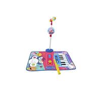 REIG 698010 Tapis Piano et Batterie Peppa Pig avec Micro Pied et Baguettes, Multicolore