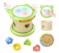 Jouet Musical Bébé - Marque Inconnue - Tambour Interactif - 12 Sons d'Animaux - 8 Chansons de Bébé