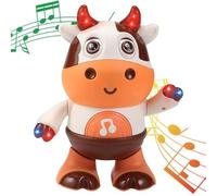 Jouet Musical Bébé Vache - Jouet d'apprentissage Interactif de 8,07 Pouces | Mignon Forme de Vache Danse Marche Jouet Bébé | Jouets Musicaux Éducatifs pour Le Développement Précoce Pour Les Garçons Et