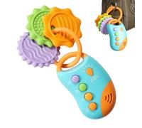 Jouet musical clé de voiture, jouet clé à distance,Fausse clé de voiture, anneau de dentition pour bébé, jouet musical apaisant | Apprentissage sensoriel éducatif pour tout-petits, jouets d'éducation
