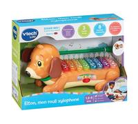 VTech - Elton, Mon Rouli Xylophone, Chien Interactif à Promener, Xylophone Lumineux 2 en 1, Instrument de Musique Bébé, Jouet à Tirer, Cadeau Enfant Dès 18 Mois - Contenu en Français