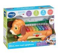 VTech - Elton, Mon Rouli Xylophone, Chien Interactif à Promener, Xylophone Lumineux 2 en 1, Instrument de Musique Bébé, Jouet à Tirer, Cadeau Enfant Dès 18 Mois - Contenu en Français