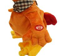 Jouet Musical électrique en Forme de Poulet Qui Crie, Coq Chantant Amusant, Jouet Interactif en Peluche pour Les âges, Taille 38,1 Cm