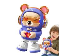 Jouet musical en forme d'ours dansant, jouet musical pour marcher avec danse électrique ours en cœur pour 3+