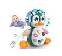 Jouet Musical Enfant 1 an, Jouets Rampants avec Musique et lumières,Jouet pour Bébé Pingouin 6-12 Mois, Jouet éducatif Jouet d’éveil