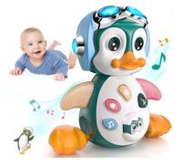 Jouet Musical Enfant 1 an, Jouets Rampants avec Musique et lumières,Jouet pour Bébé Pingouin 6-12 Mois,Jouet éducatif Jouet d’éveil