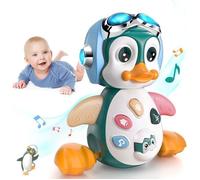 Jouet Musical Enfant 1 an, Rampants avec Musique et lumières,Jouet pour Bébé Pingouin 6-12 Mois, Jouet éducatif d’éveil pour Garçon