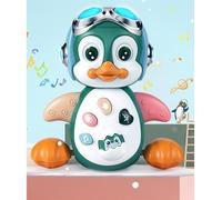Jouet Musical Enfant 1 an, Rampants avec Musique et lumières,Jouet pour Bébé Pingouin 6-18 Mois, Jouet éducatif d’éveil pour Garçons