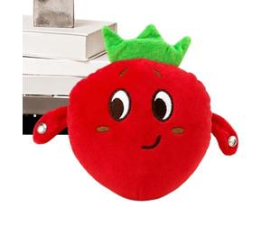 Jouet Musical Fraise Fraise en Peluche Douce à Activation Tactile | Jouet Fruit Électronique en Plush pour Maison Crèche École Maternelle Chambre Enfant Lit Canapé