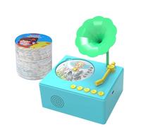Jouet musical gramophone pour tout-petits - Tourne-disque gramophone pour tout-petits | Lecteur de musique amusant et interactif avec contes pour garçons et filles, idéal pour l'apprentissage