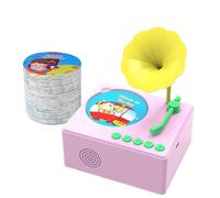 Jouet musical Gramophone pour tout-petits - Tourne-disque phonographe pour , dispositif d'apprentissage interactif, lecteur d'histoires | Ensemble éducatif haut de gamme pour garçons et filles,