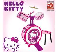Jouet musical - HELLO KITTY - Batterie et tabouret rose - 3 Eléments Avec Siege