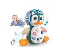 Jouet Musical - Pingouin - 6-12 Mois - Lumières Clignotantes - Éducatif - Rampe et Joue