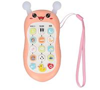 Jouet musical pour bébés, volume réglable, doux, résistant à l'usure, jouet de dentition musical éducatif, pour tout-petits, composants électroniques en plastique et silicone (Rouge corail)