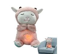 Jouet Musical pour Dormir en Forme d'agneau, Aide au Sommeil avec lumières Musicales, Mouvement de Respiration Rythmique, Jouet en Peluche Doux à Respiration harmonique, Animal en Peluche