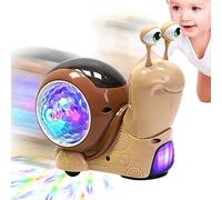 Jouet musical pour en forme d'escargot - Équipement de ramper sur le ventre, équipement sensoriel à LED lumineux | Animal marchant avec capteur d'obstacles pour 6-12 mes