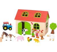 Goki Ferme en bois avec animaux