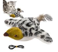 Jouet Oiseau Battant Pour Chat Interactif Avec Télécommande | Oiseau Gazouillant Avec Télécommande Pour Chat Pour Dentition, Exercice, Intérieur, Extérieur, Chats Petits, Moyens,
