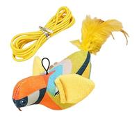 Jouet oiseau pour chats - Jeu de simulation - Jouet interactif en corde pour chat | Pour chaton d'intérieur solo, entraînement d'agilité, recherche de nourriture, anniversaire, gestion du poids