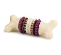 PetSafe - Jouet pour Chien Busy Buddy Bristle Bone (M), Jouet Dentaire avec Friandise - Brosse à Dents pour Chien