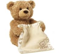 Jouet Ours Brun Peek a Boo - Jouer Cacher et Chercher - Peluche Douce - Enfant - 12 mois à 3 ans