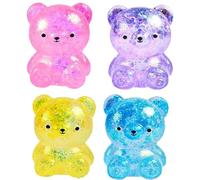 Jouet Ours Fidget - PP 4x5cm | Jouet De Pincement Sensoriel | Animal À Croissance Lente | Comfortable Cartoon Fidget Bear Squeeze Toys For Halloween, Party Favors, Christmas, Kids, Teens, Stress Relie